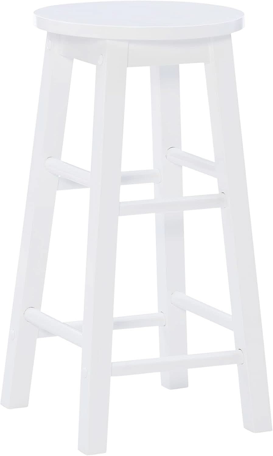 Zeke White 24 Inch Counter Stool Modern Kitchen Seating