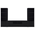 Winfield 3-piece Entertainment Center 78-inch TV Stand Black