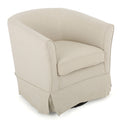 Glitter - Upholstered Swivel Chair With Loose Cover And Curved Back
