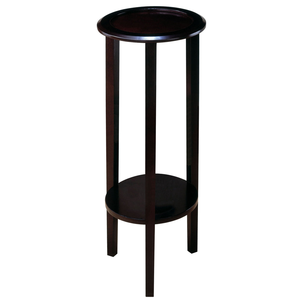 Kirk 1-shelf Round Wood Plant Stand Espresso