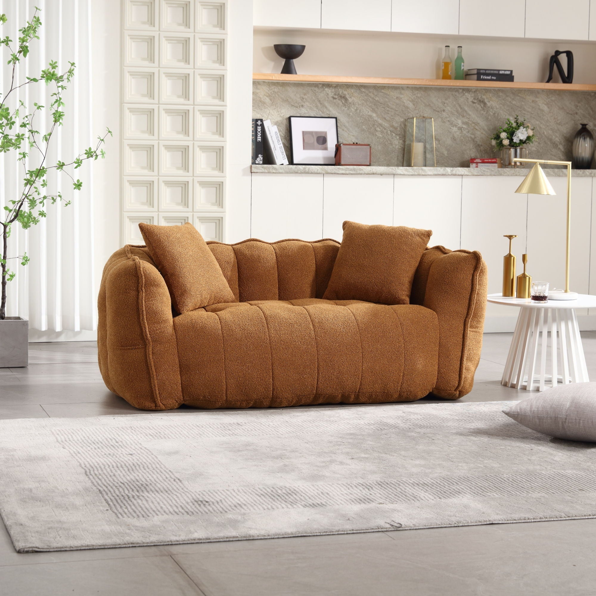 Cozy Beanbag Chair With High Resilience Foam Core For 2