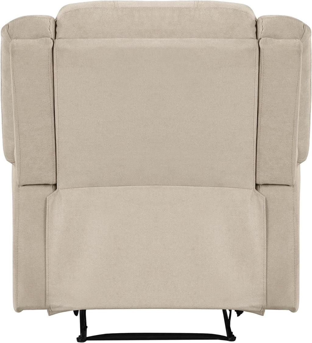 Oatmeal Wall Hugger Manual Recliner Chair For Living Room