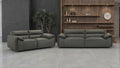 Buxton 2-piece Leather Upholstered Sofa Set Graphite