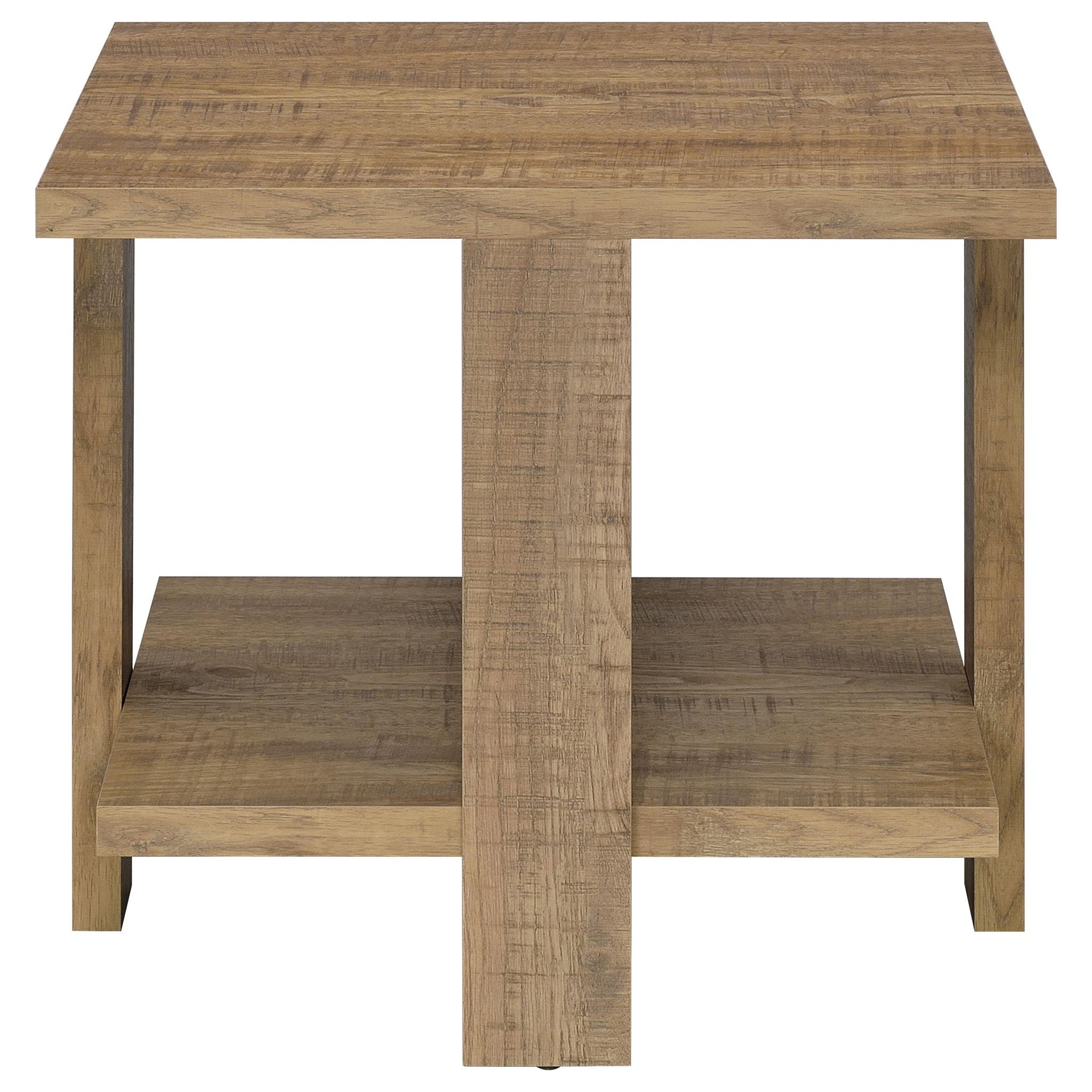 Dawn 2-piece Round Coffee and End Table Set Mango Brown