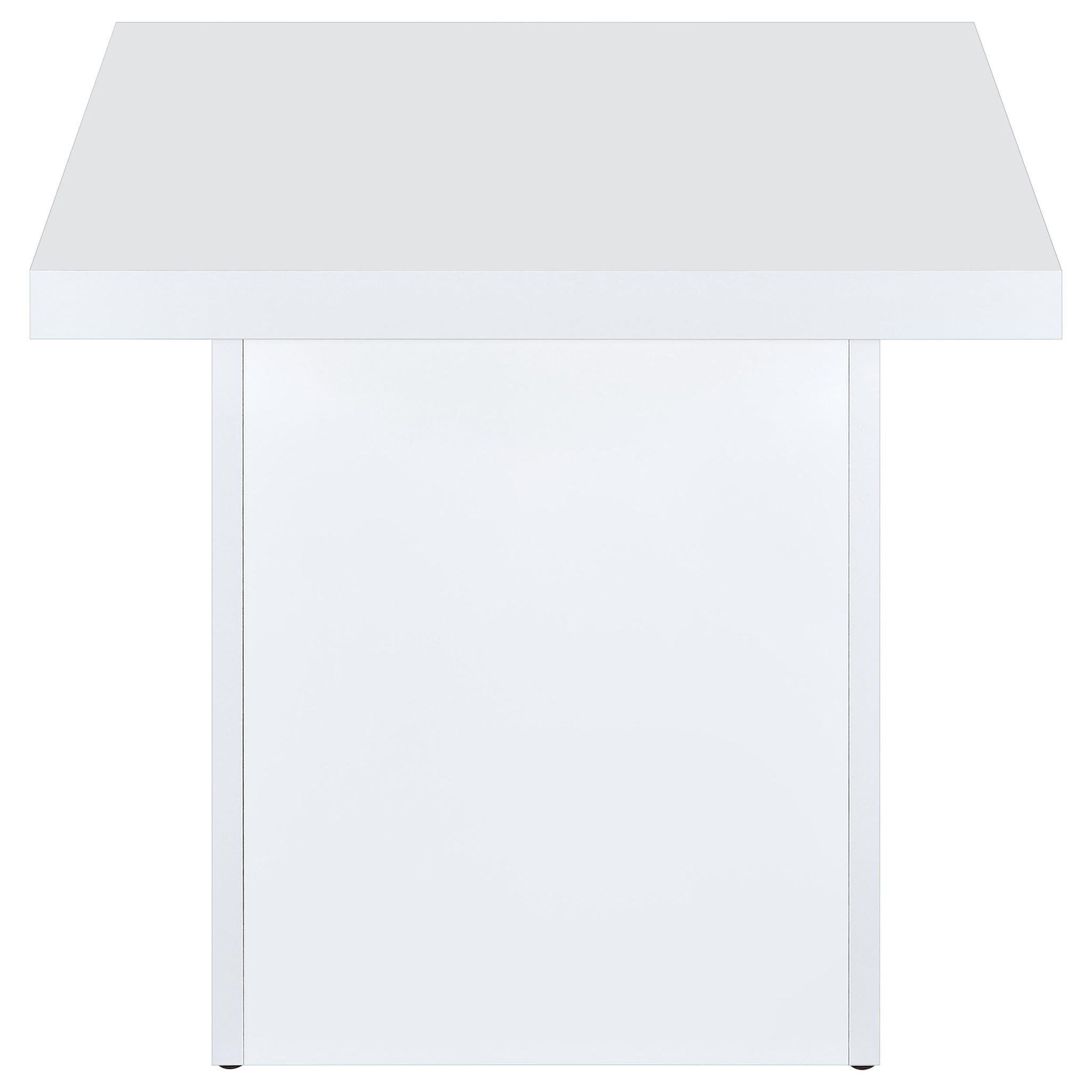 Devar 3-piece Square Coffee End Table Set White High Gloss