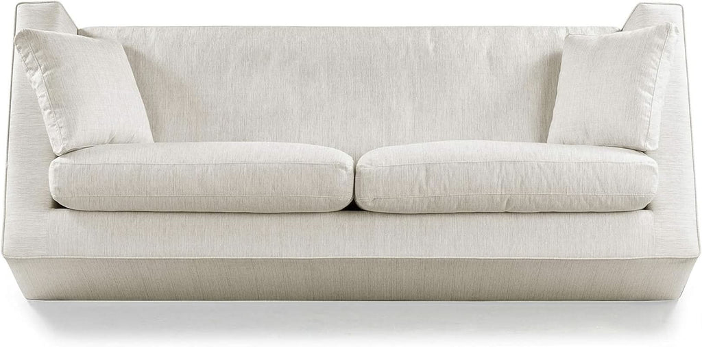 Capri Fabric Sofa Bright Ash Down Pillows Modern Living