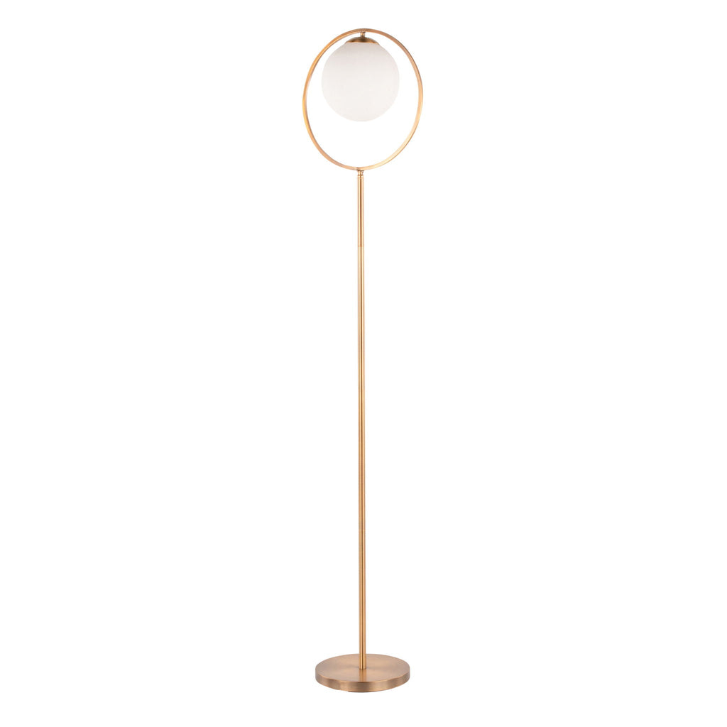 Moon - Contemporary Floor Lamp - Gold / Frosted