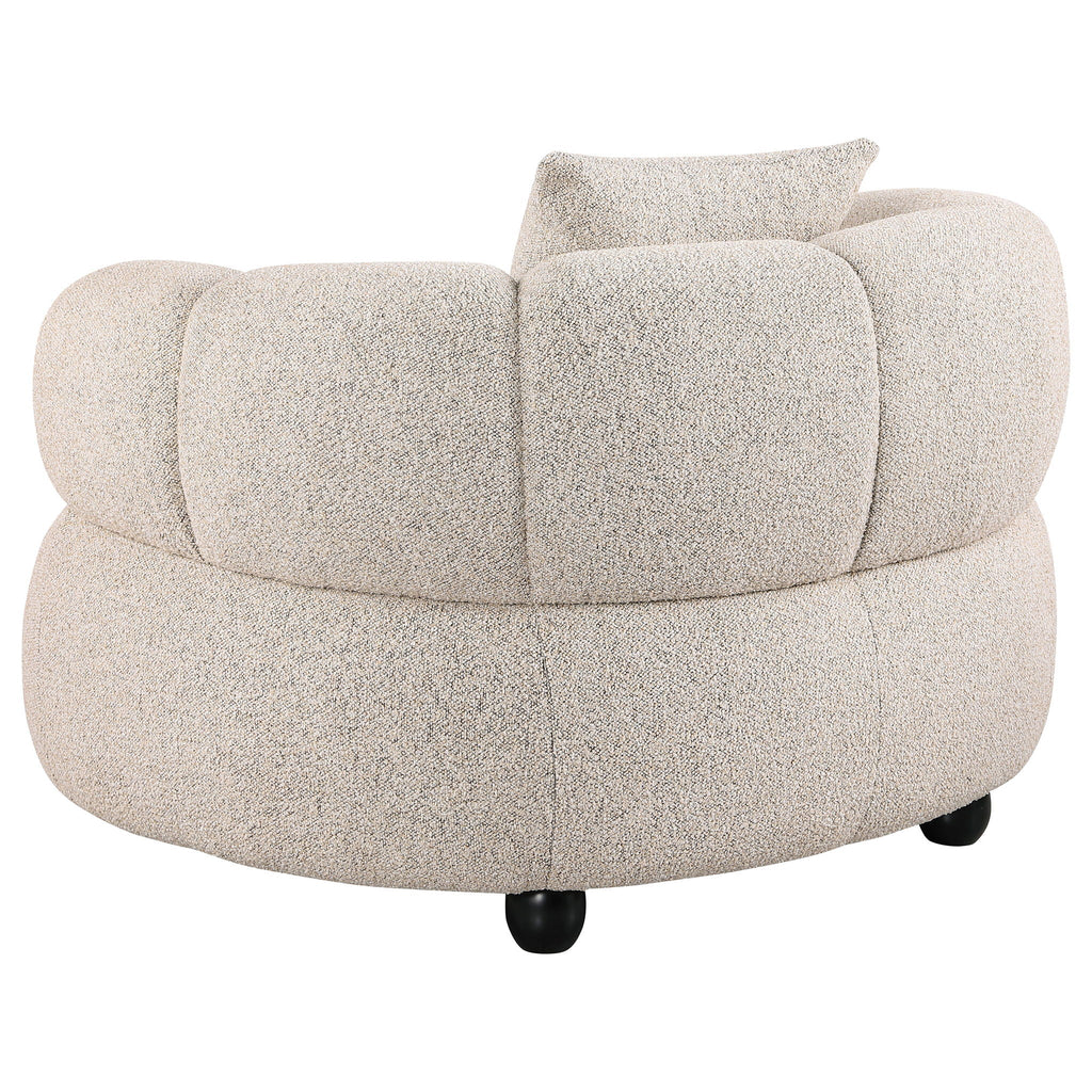 Whitney Contemporary Channel Tufted Boucle Upholstered Accent Chair