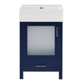 Bathroom Vanity With Ceramic Sink And Ample Storage, Ideal For Small Bathrooms