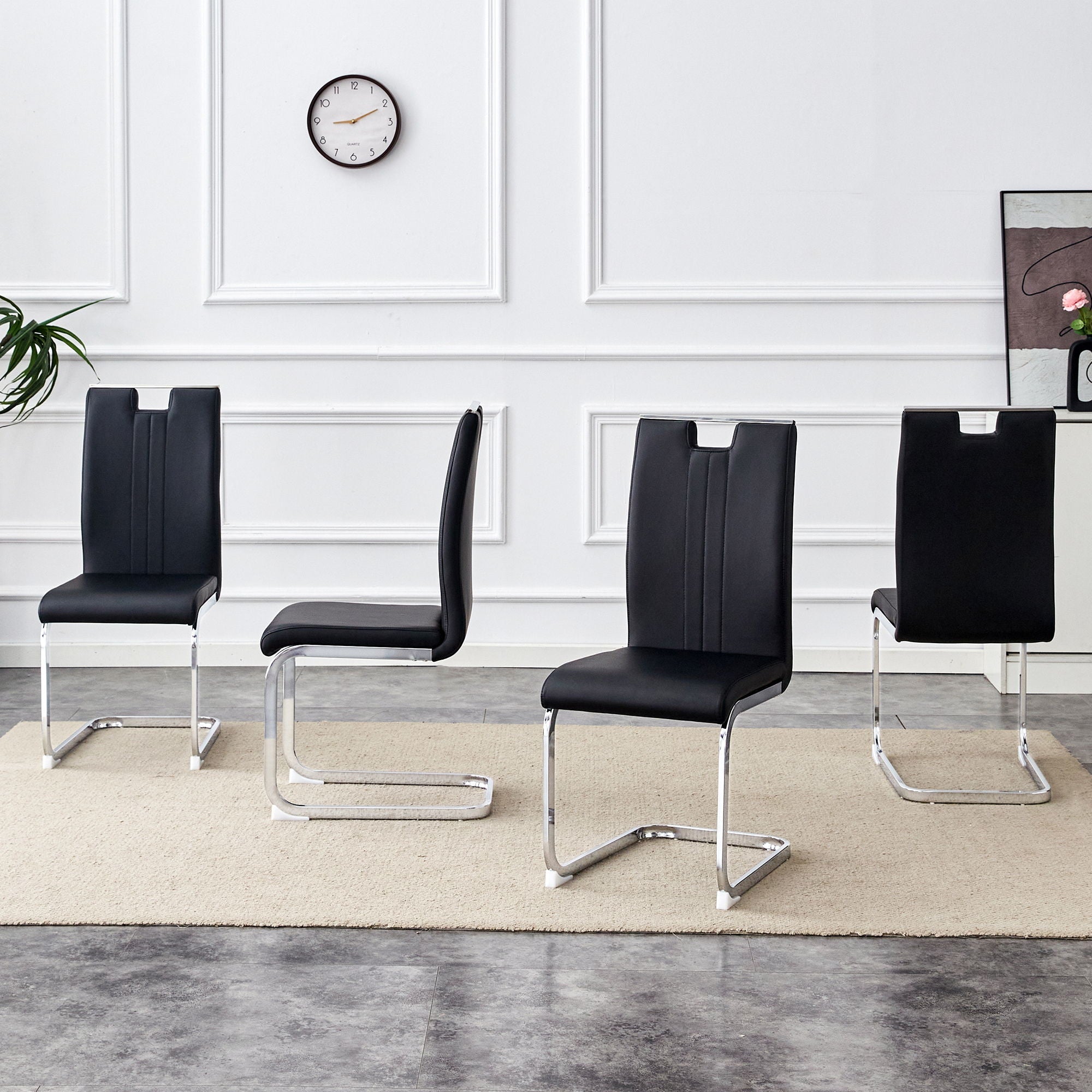 Bow Shaped Chairs, Ergonomic Design, Non Slip Base