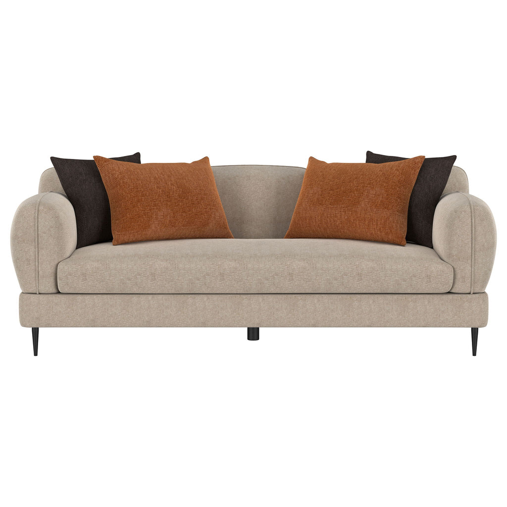 Jade 2-piece Chenille Upholstered Sofa Set Latte