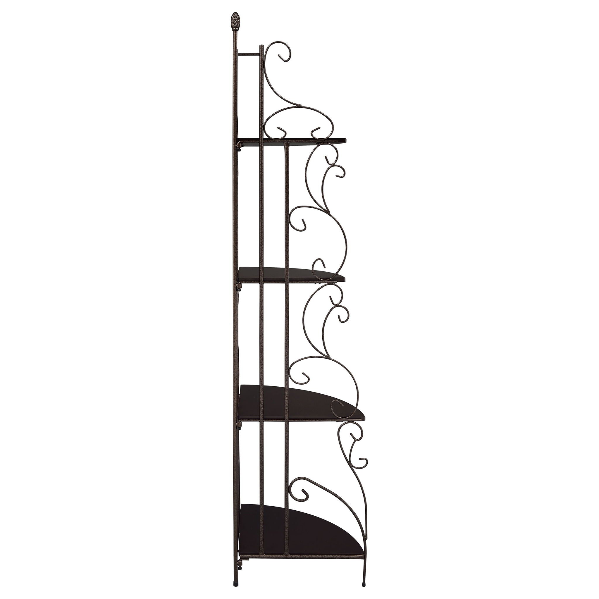4 Shelf Corner Bookcase - Cappuccino