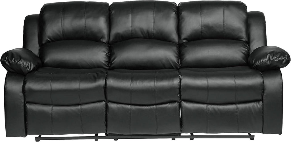 Humphreys Double Reclining Loveseat Black Faux Leather