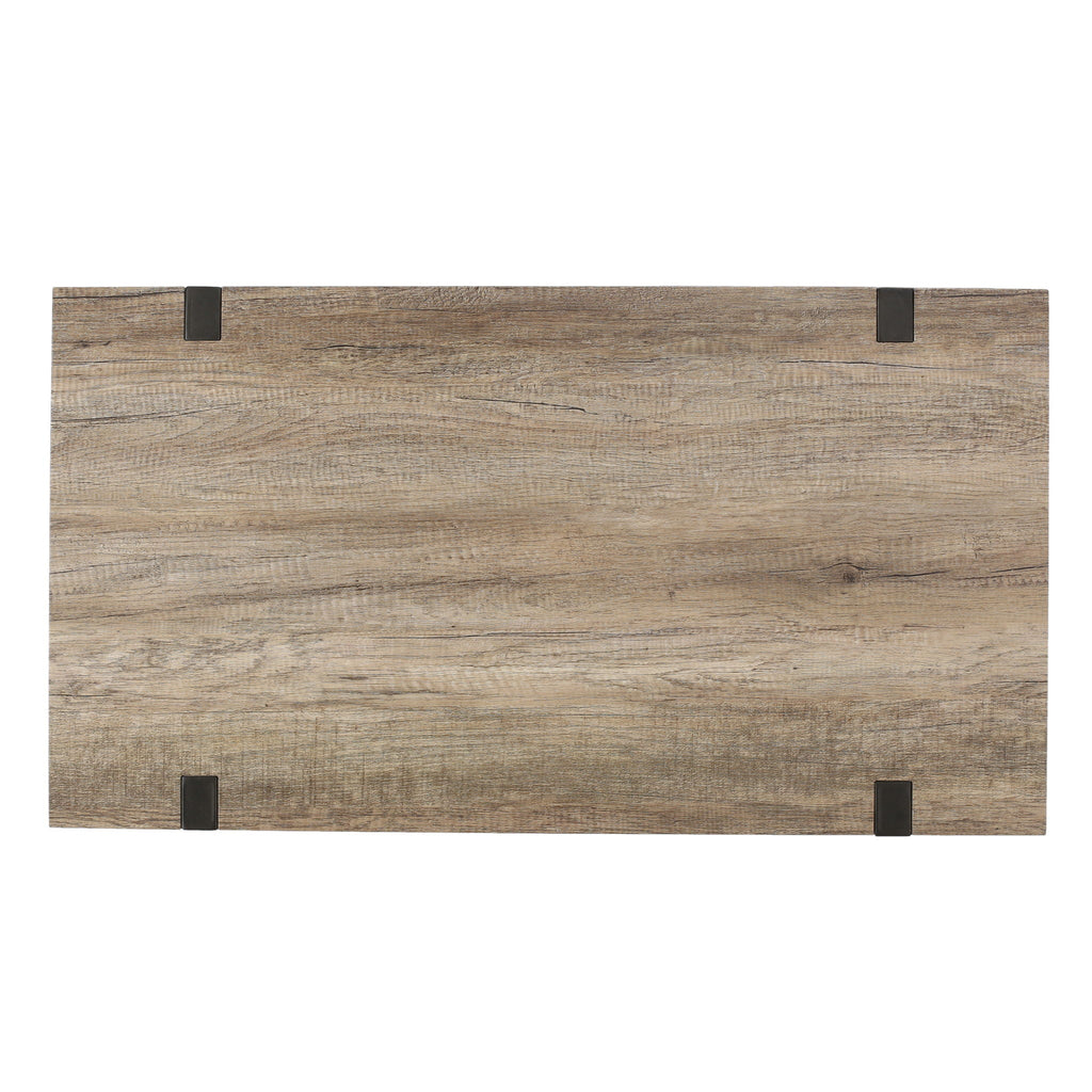 Abitha - Coffee Table With Industrial Powder Coated Metal Legs
