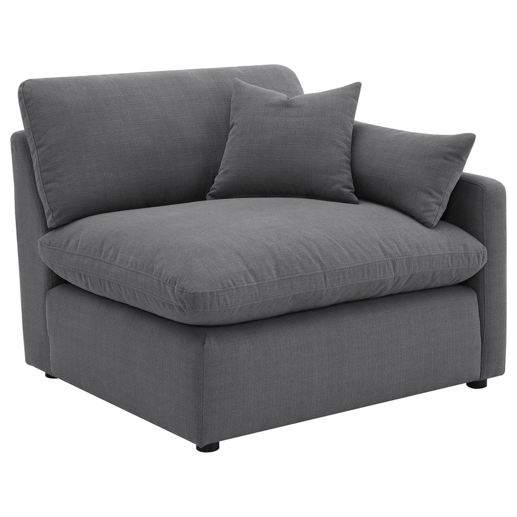 Hobson 4-piece Upholstered Modular Sectional Sofa Charcoal