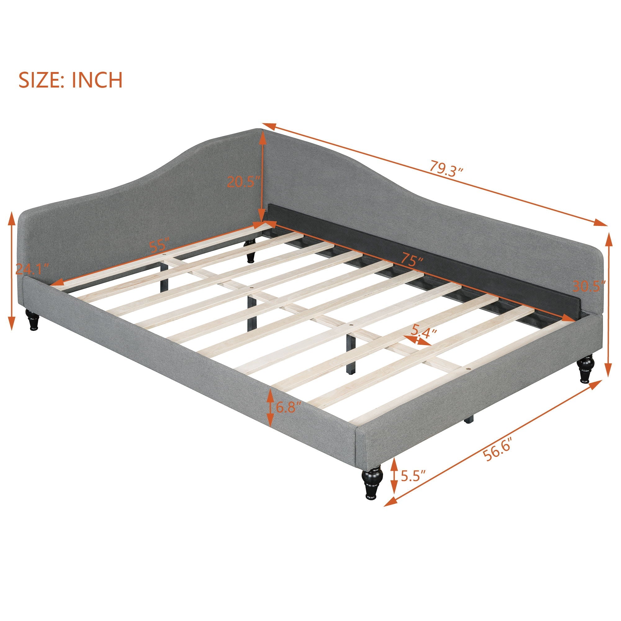 Modern L Shaped Daybed With Legs