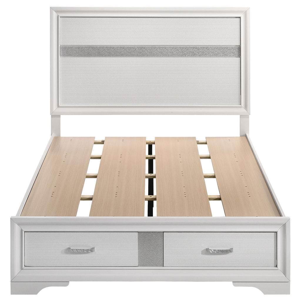Miranda 51-inch Wood Full Storage Panel Bed White
