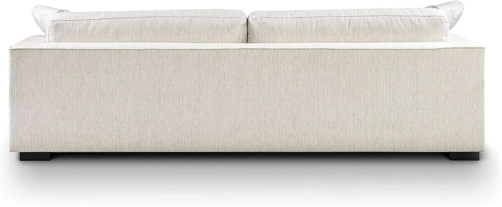 Capri Fabric Sofa Bright Ash Down Pillows Modern Living