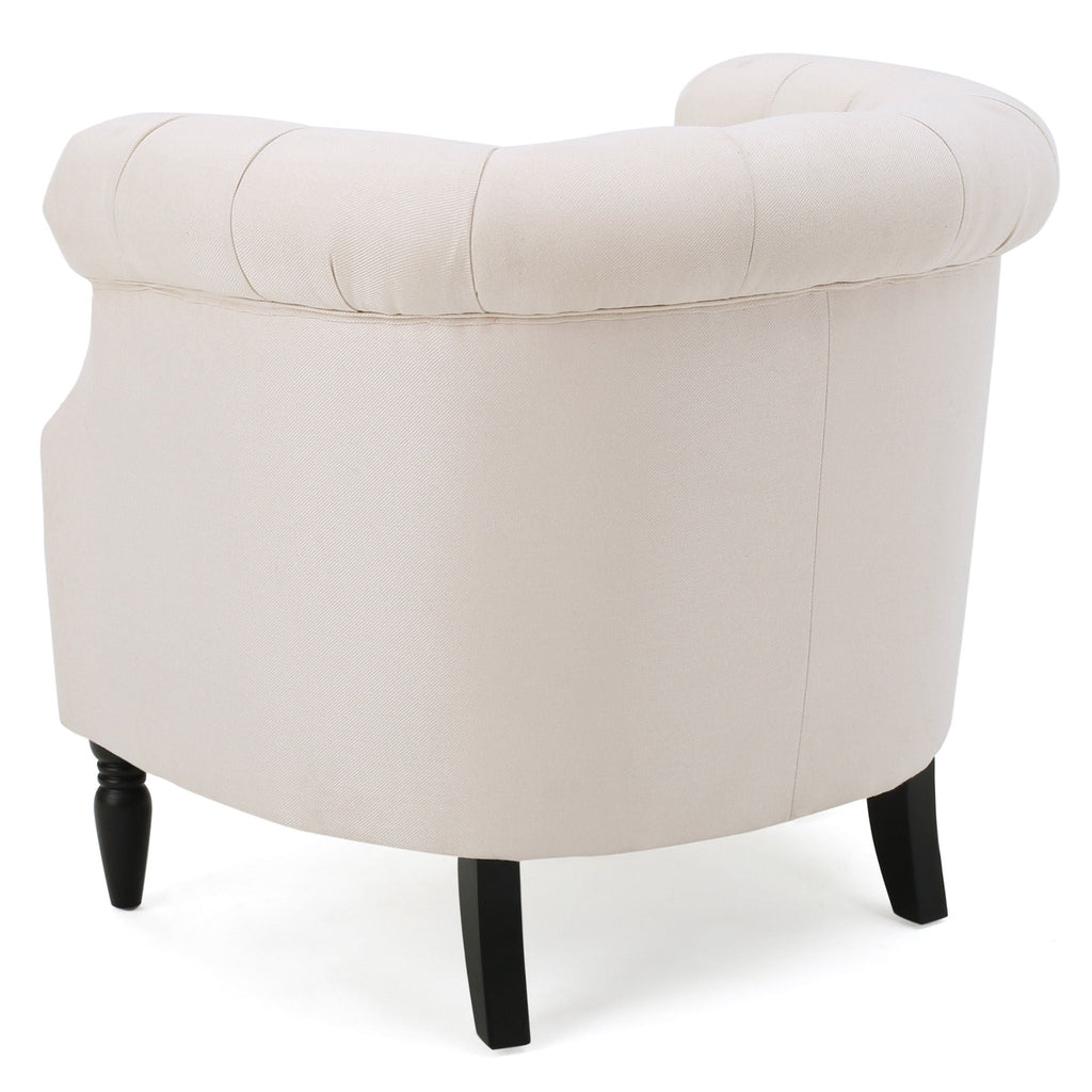 Celestialis - Upholstered Club Chair With Tub Design And Rolled Recessed Armrests