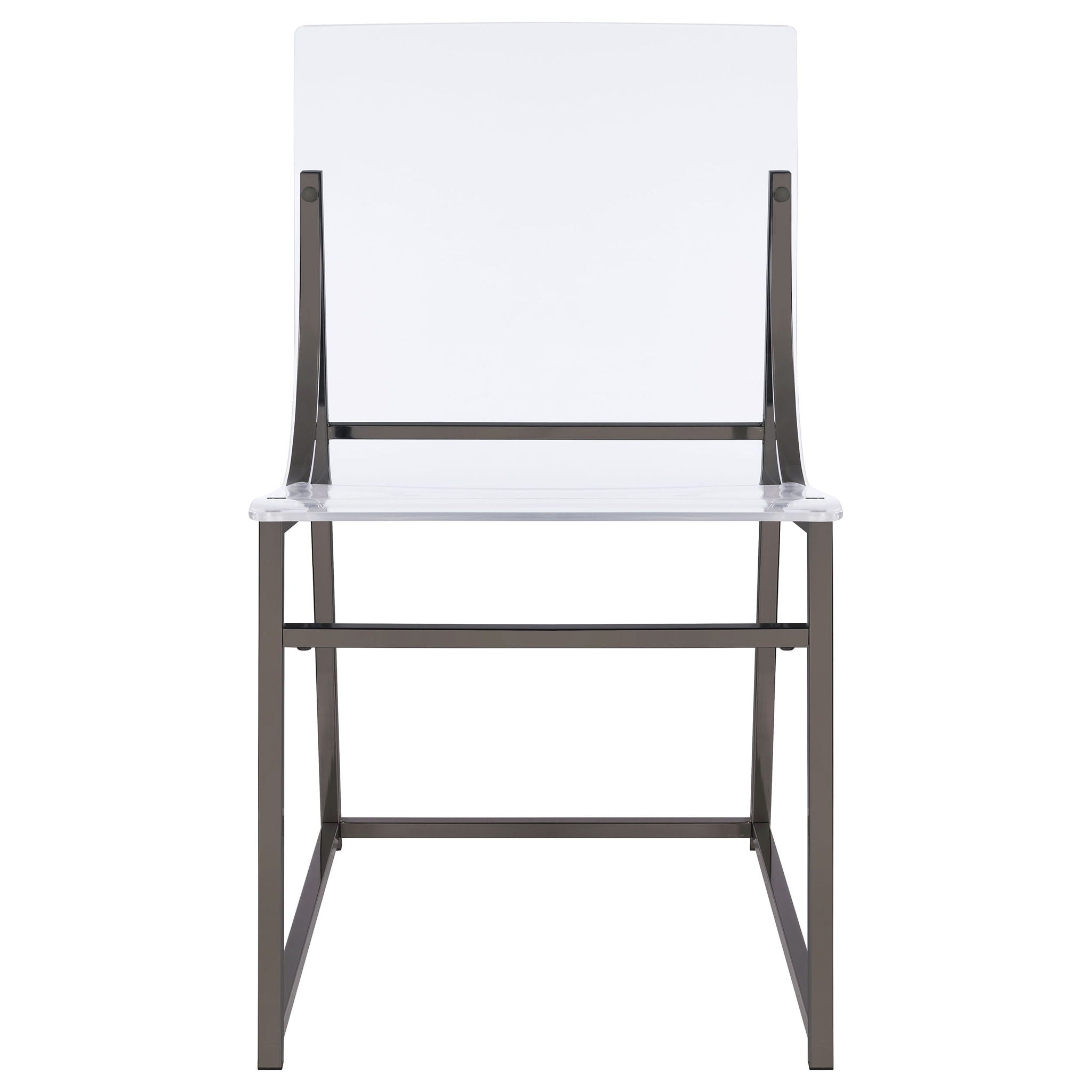 Adino Acrylic Dining Side Chair Black Nickel (Set of 2)