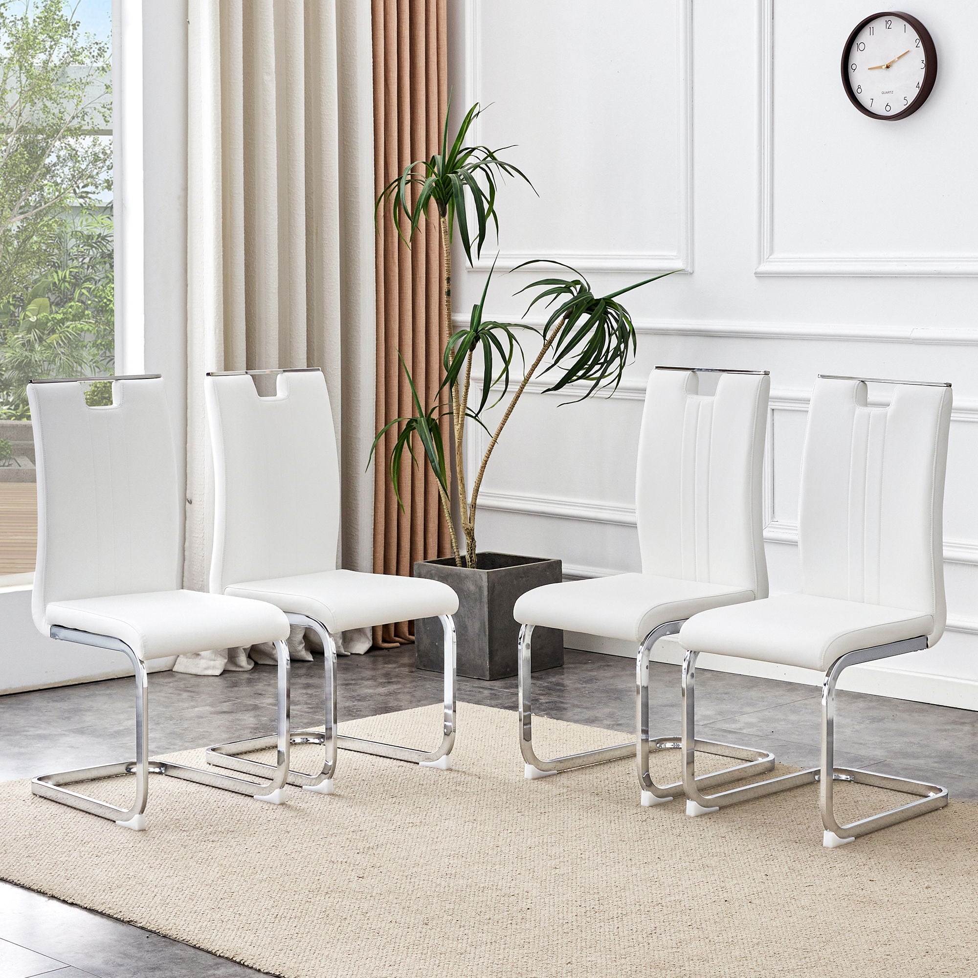 Bow Shaped Chairs, Ergonomic Design, Non Slip Base