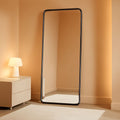 Full Length Floor Mirror 56 Inch Tall Black Freestanding