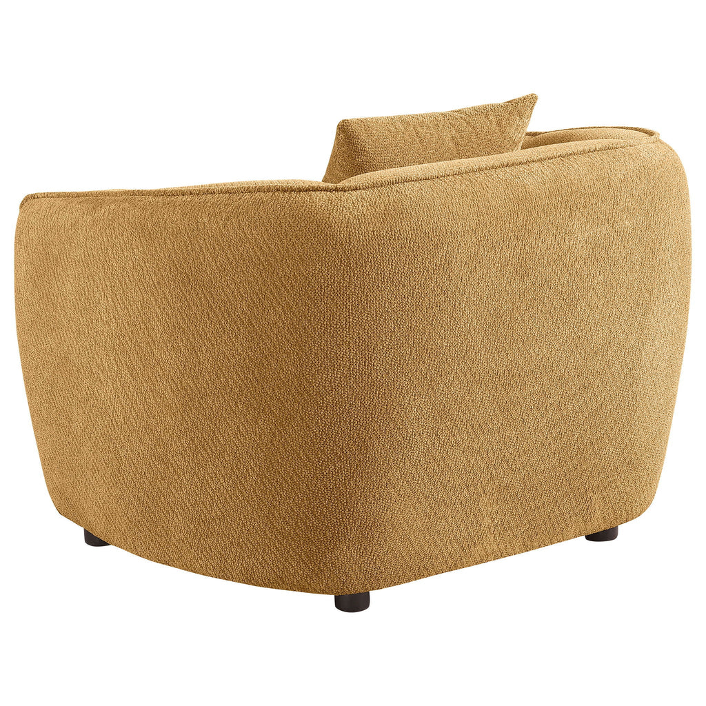 Aleisha Chenille Upholstered Accent Chair Mustard Yellow