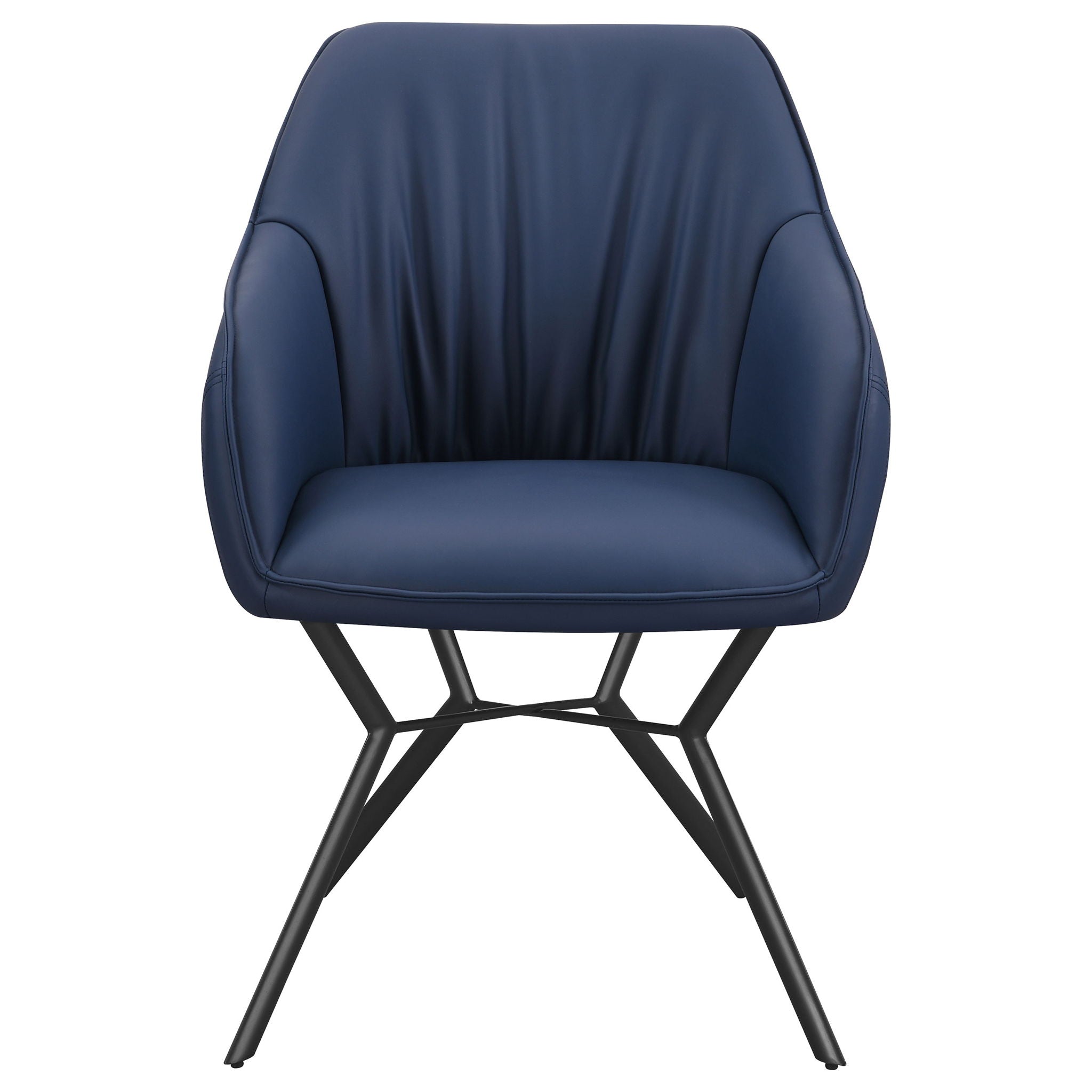 Upholstered Dining Chairs (Set of 2) Retro Bucket Seat - Blue
