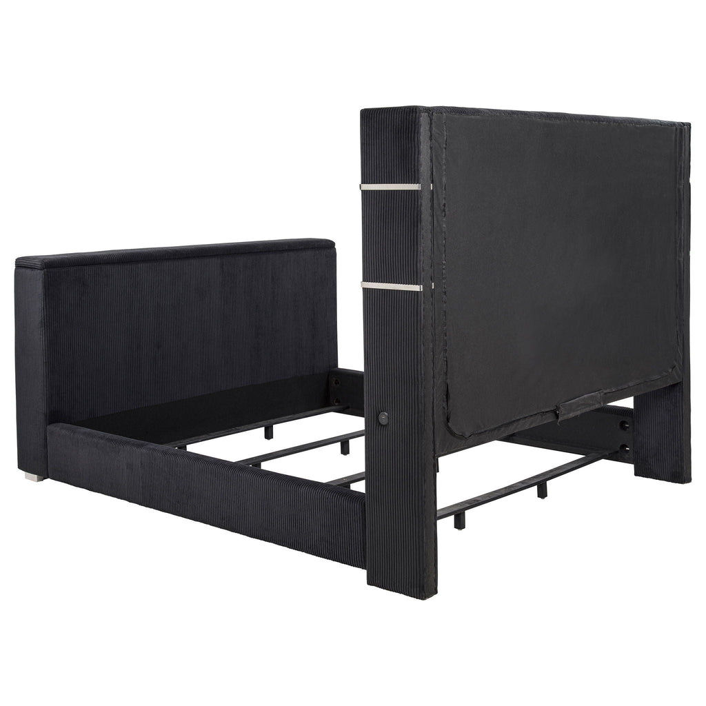 Tisdall California King Flame Visualizer TV Bed Black