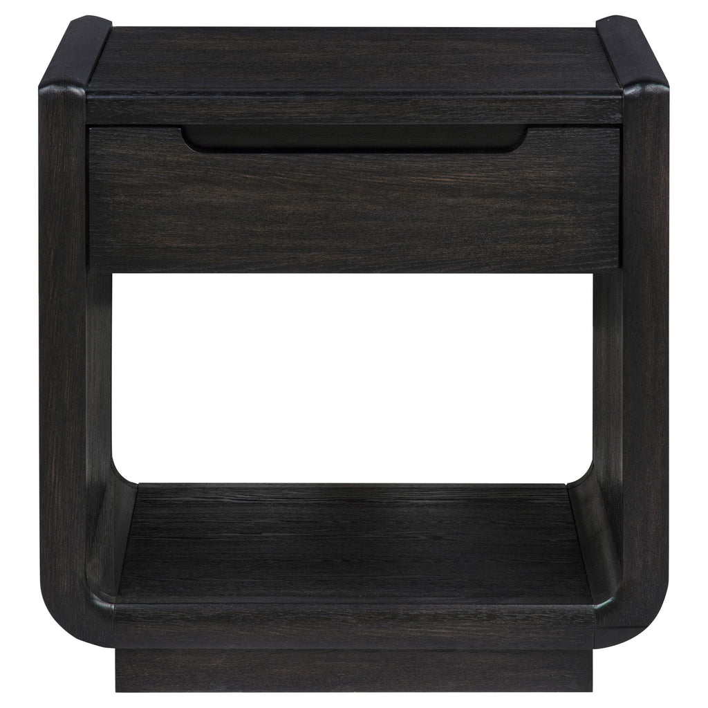 Leandro 3-piece Wood Coffee and End Table Set Burnished Black
