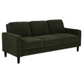 Ruth 77-inch Fabric Upholstered Track Arm Sofa Matcha Green