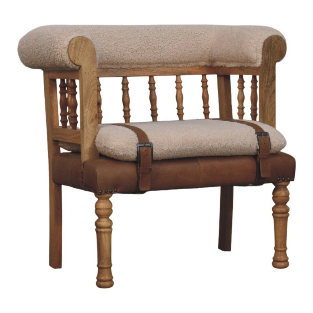 Strapped Hallway Bench