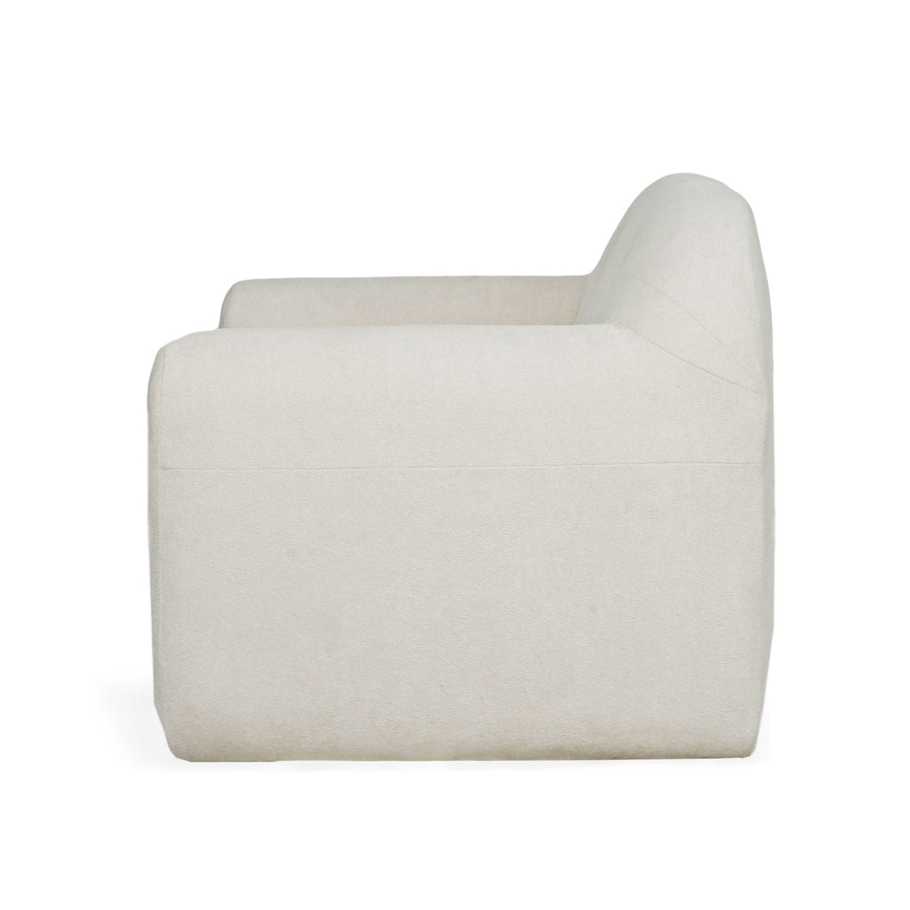 Harmonara - Boucle Upholstered Club Chair With Blind Tufting