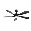 Ceiling Fan With 3 Color Dimmable 5 Blades Remote Control Reversible DC Motor And LED Light - Black