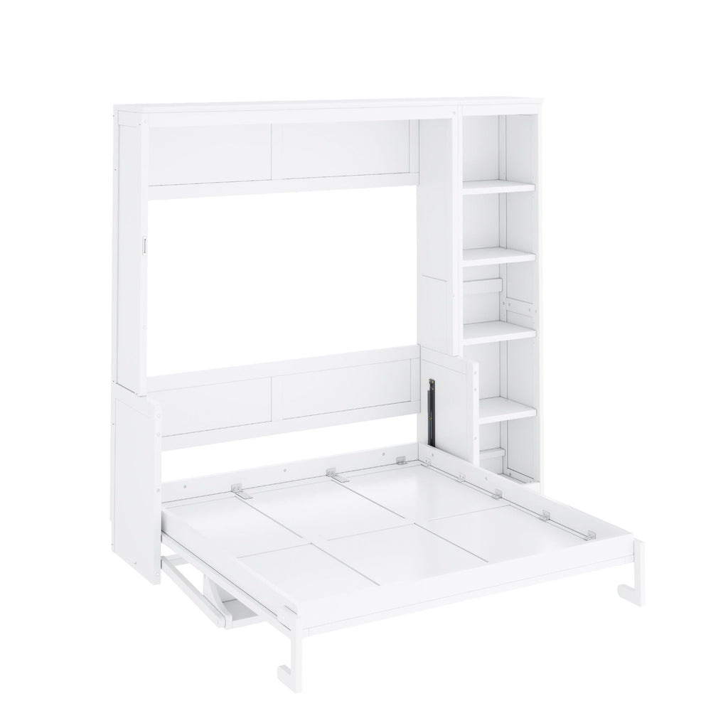 Sturdy Murphy Bed With Desk And Bookshelf