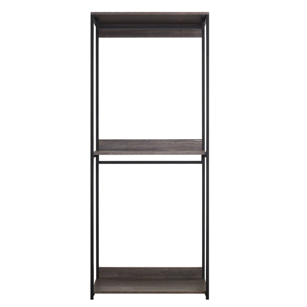 Monica - Walk-In Closet System With Modular Design - Rustic