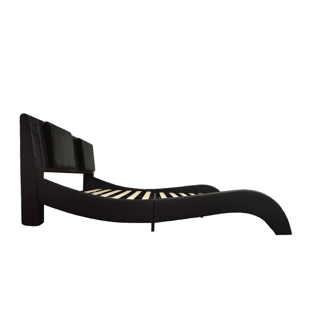 Platform Bed Frame With LED Lighting, tooth Music, Vibration Massage