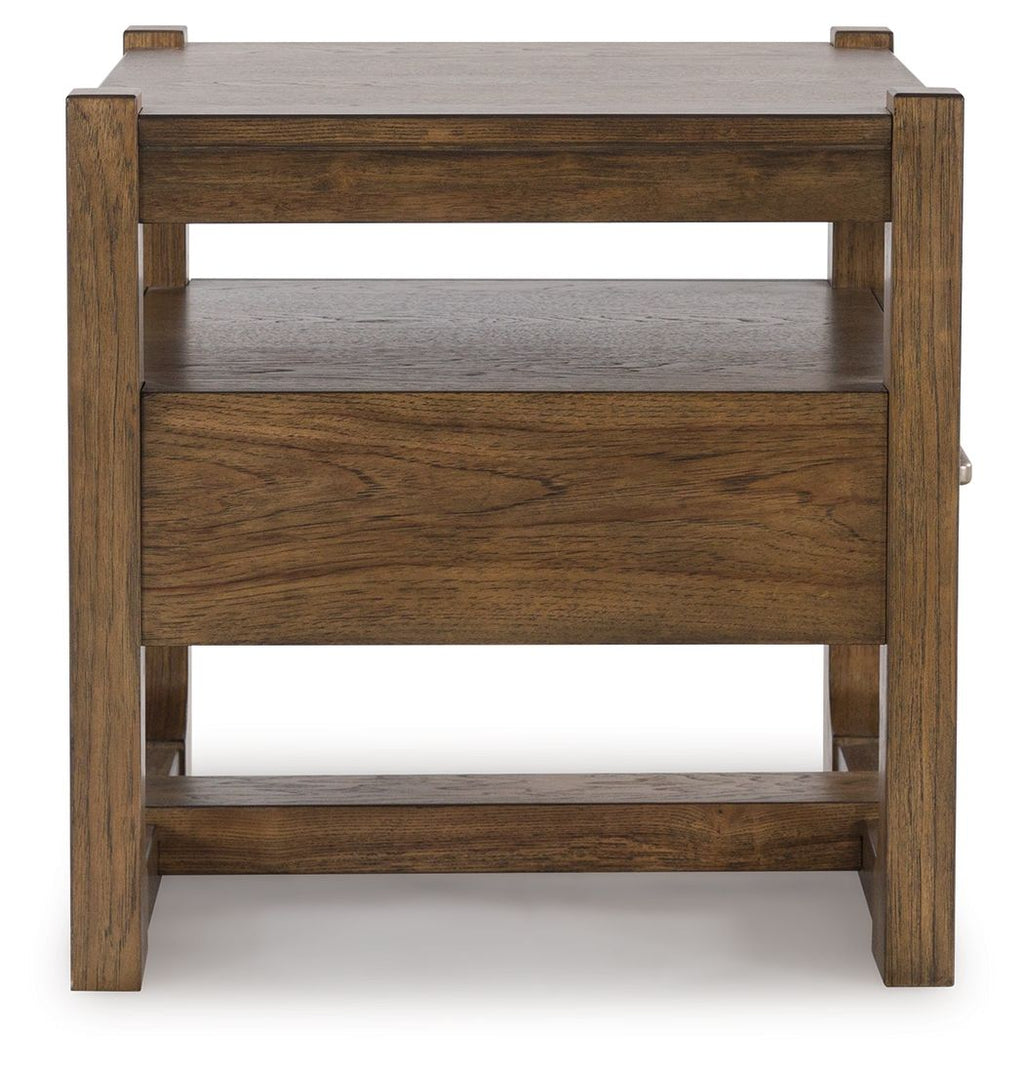 Cabalynn - Square End Table - Light Brown
