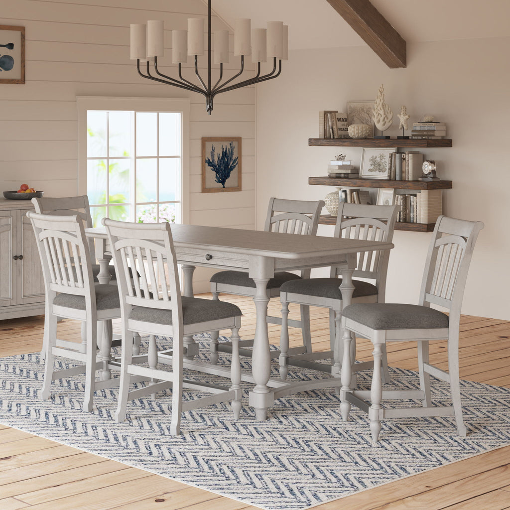Slat Back Barstools (Set of 2) - Gray