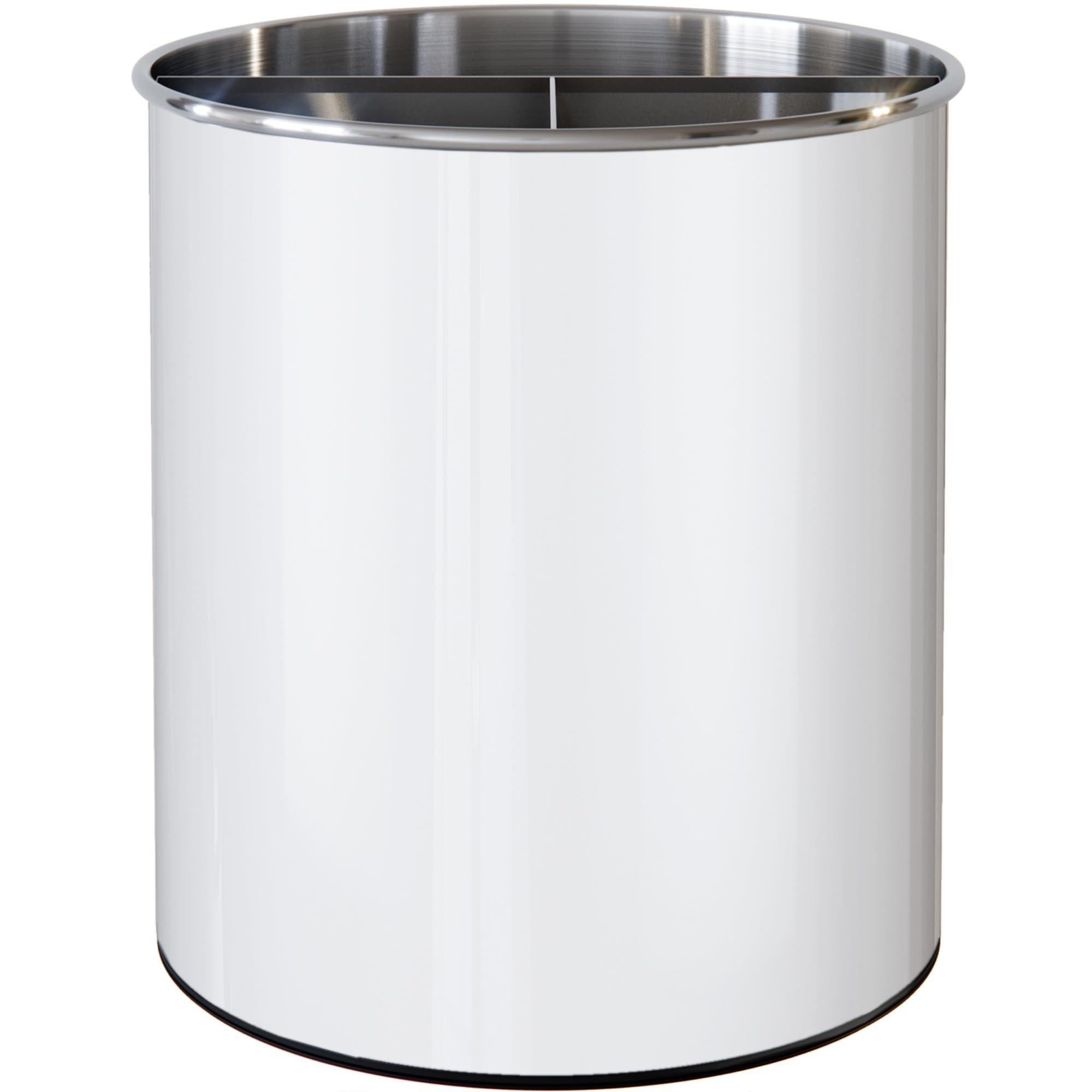 Cooler Kitchen Extra Large and Sturdy Rotating Utensil Holder Caddy with No-Tip Weighted Base, Removable Divider, and Gripped Insert | Rust Proof and Dishwasher Safe