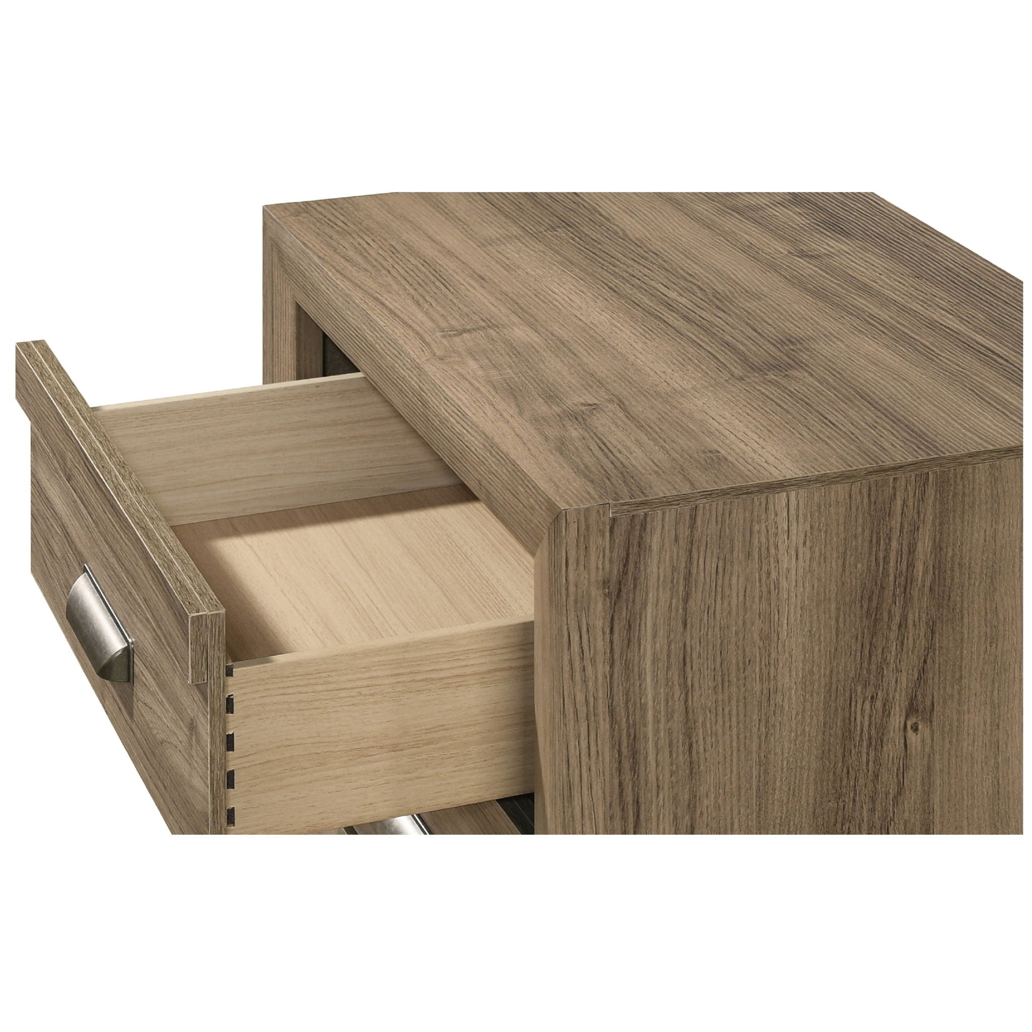 5 Drawer Storage Chest With Pulls - Light Brown