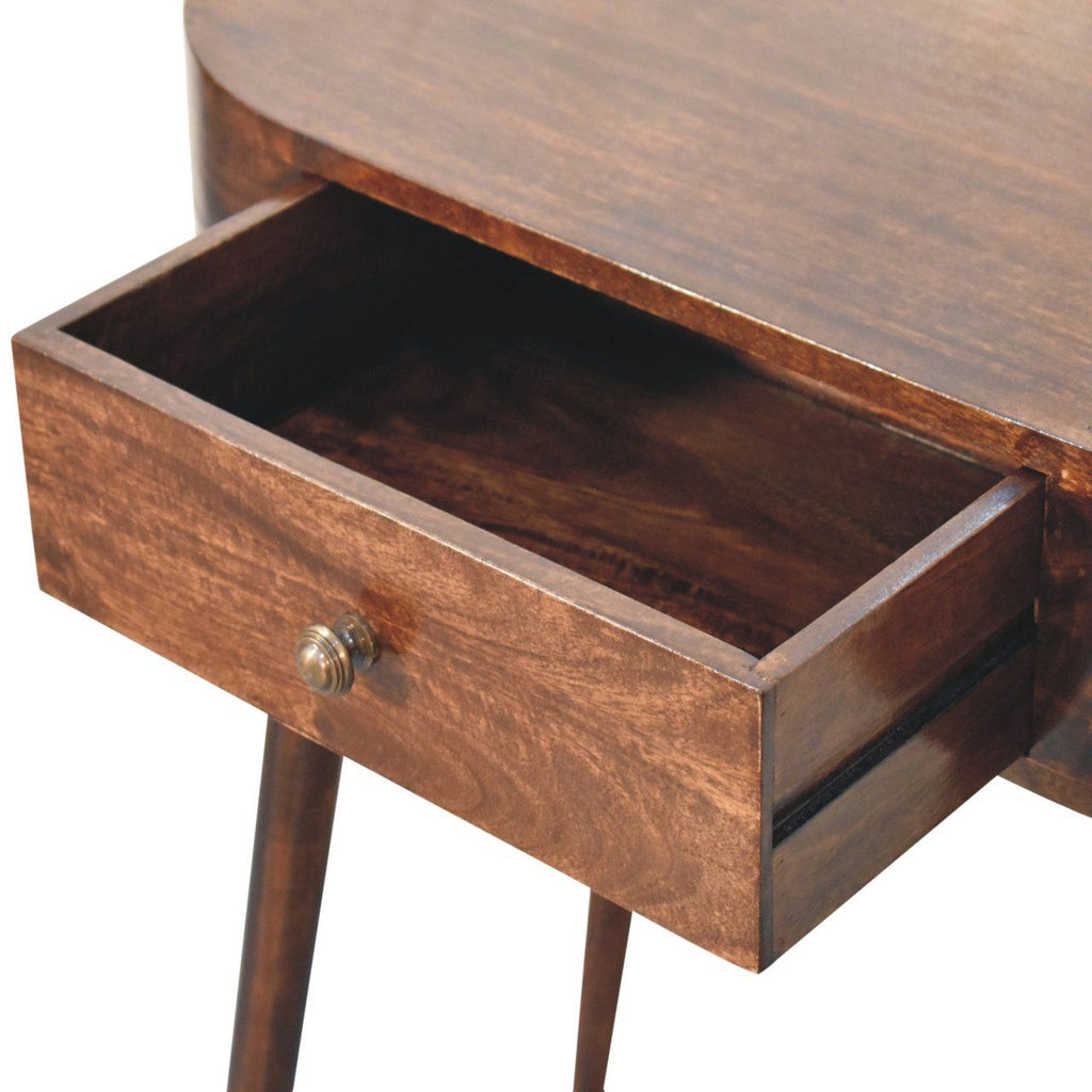 Rounded Wood Table