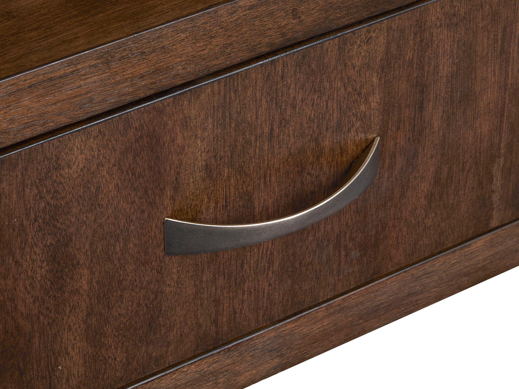 McPherson - Demilune Sofa Table - Burnt Umber