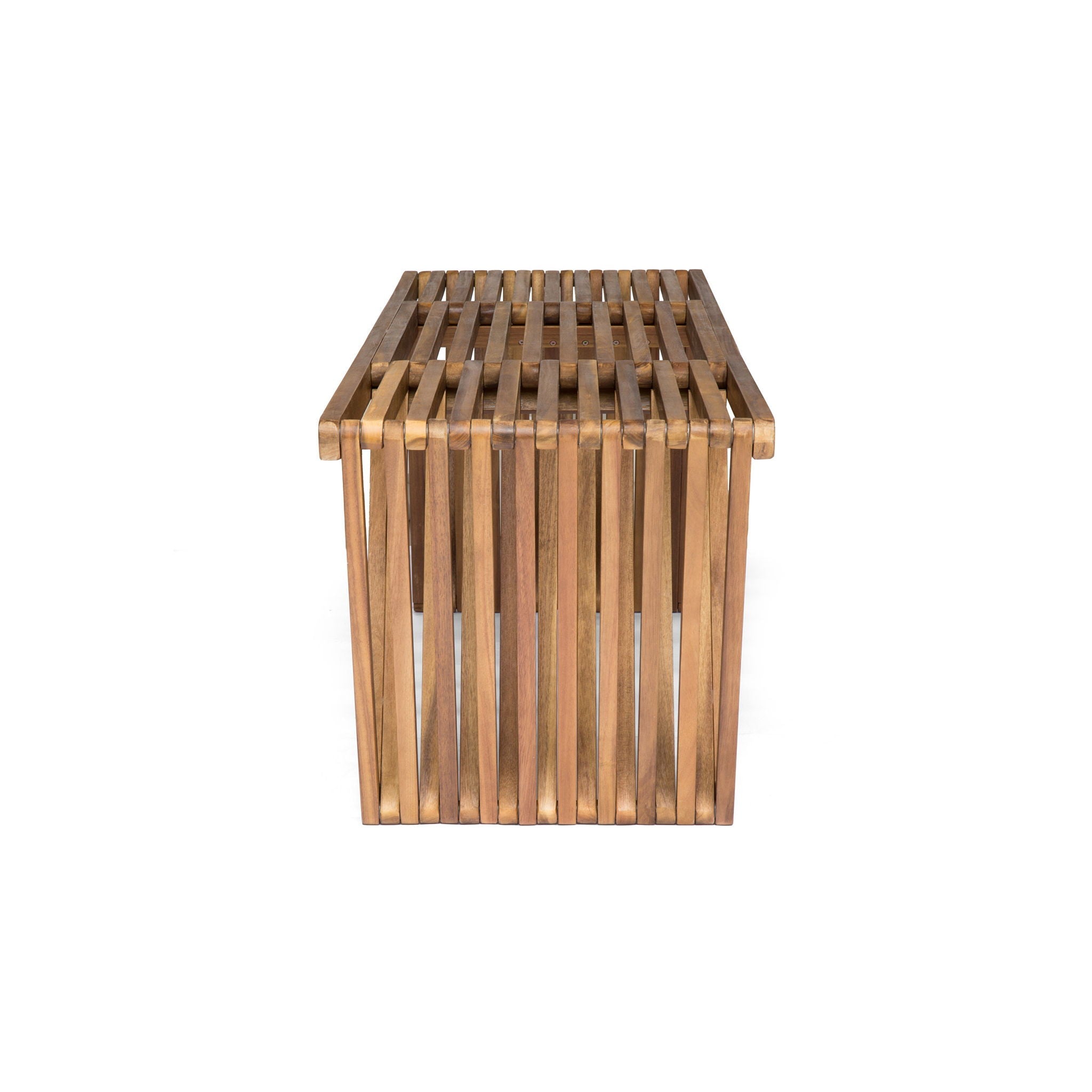 Gloaming - Outdoor Bench With Slat Design And Triangular Base