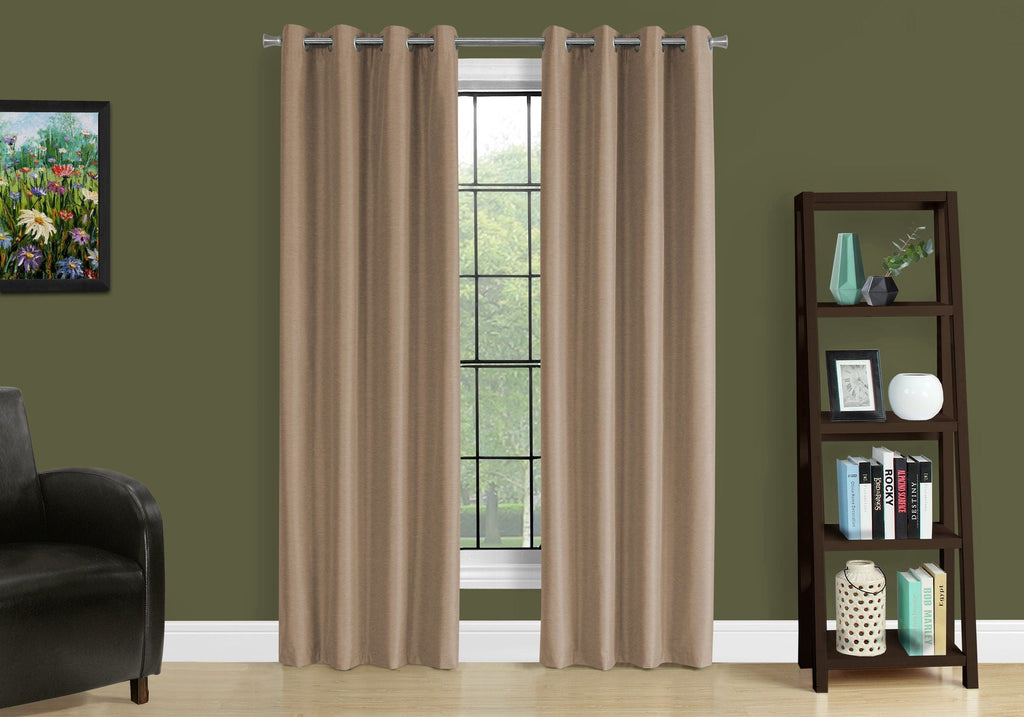 2 Pieces Set, Curtain Panel, Room Darkening, Grommet, Contemporary & Modern