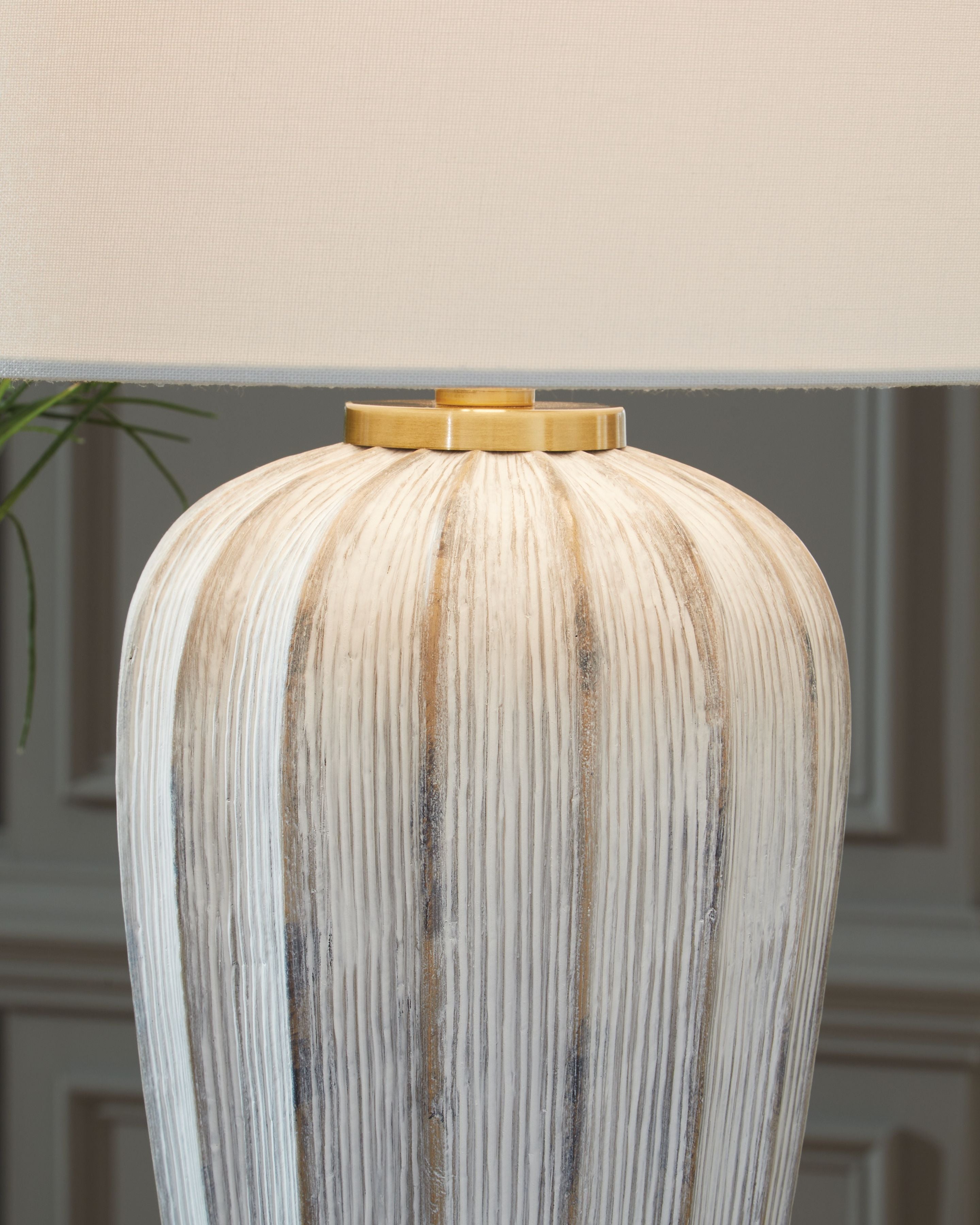 Lanwell - Poly Table Lamp - Antique Gray