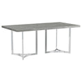 Sterling 72-inch Rectangular Dining Table Grey Faux Marble