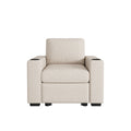 Single Pull Out Sofa Bed With USB Ports And Cup Holders