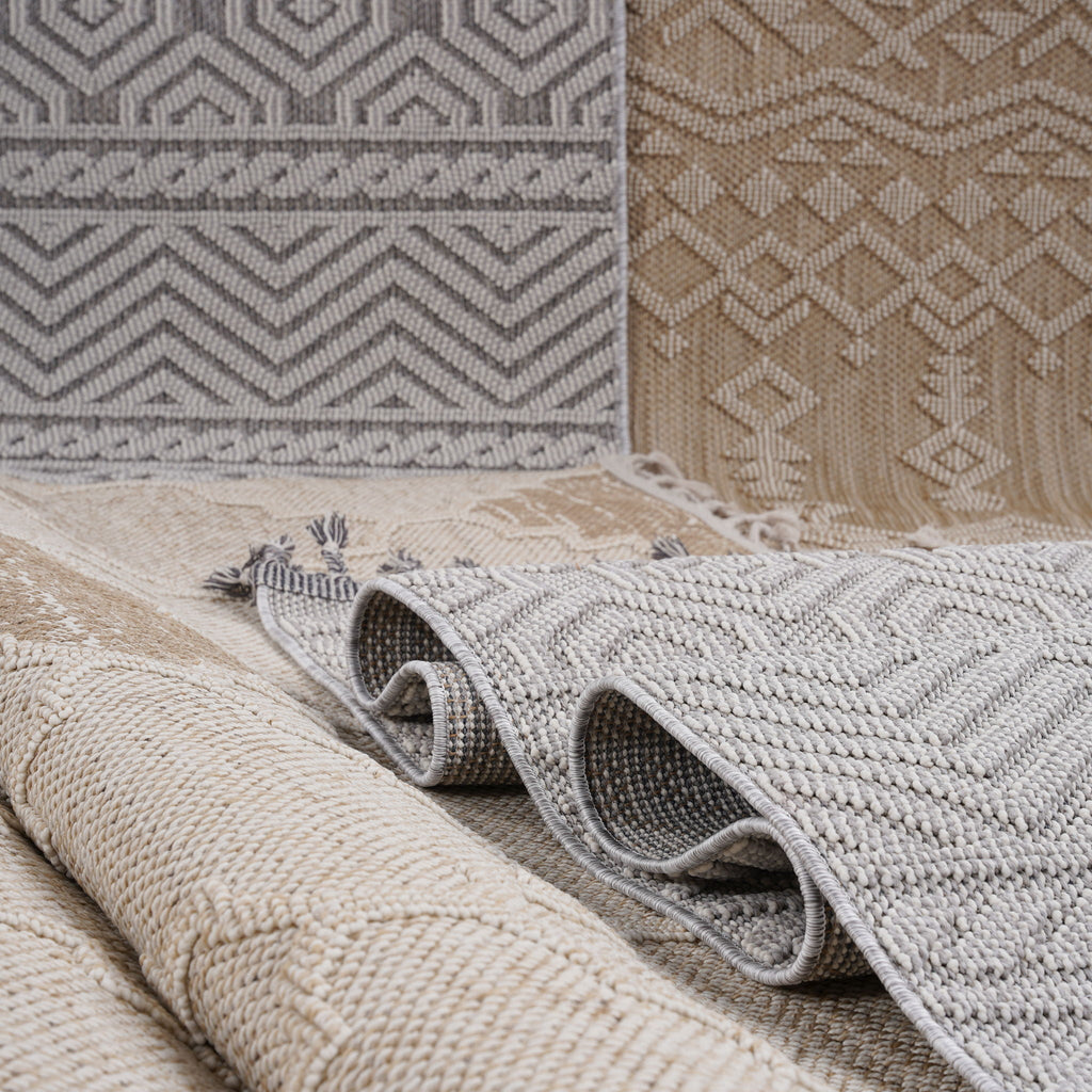 Guros - 8' X 10' Geometric Indoor / Outdoor Area Rug - Mocha