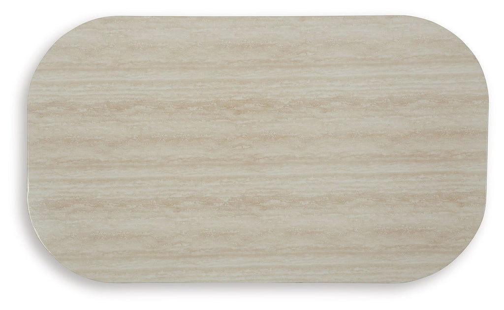 Kimora - Rectangular Cocktail Table - Beige / Dark Brown